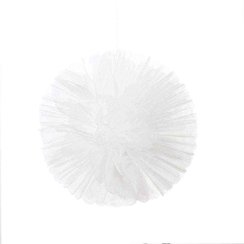 White Tulle Pom Pom - 5" / 13cm