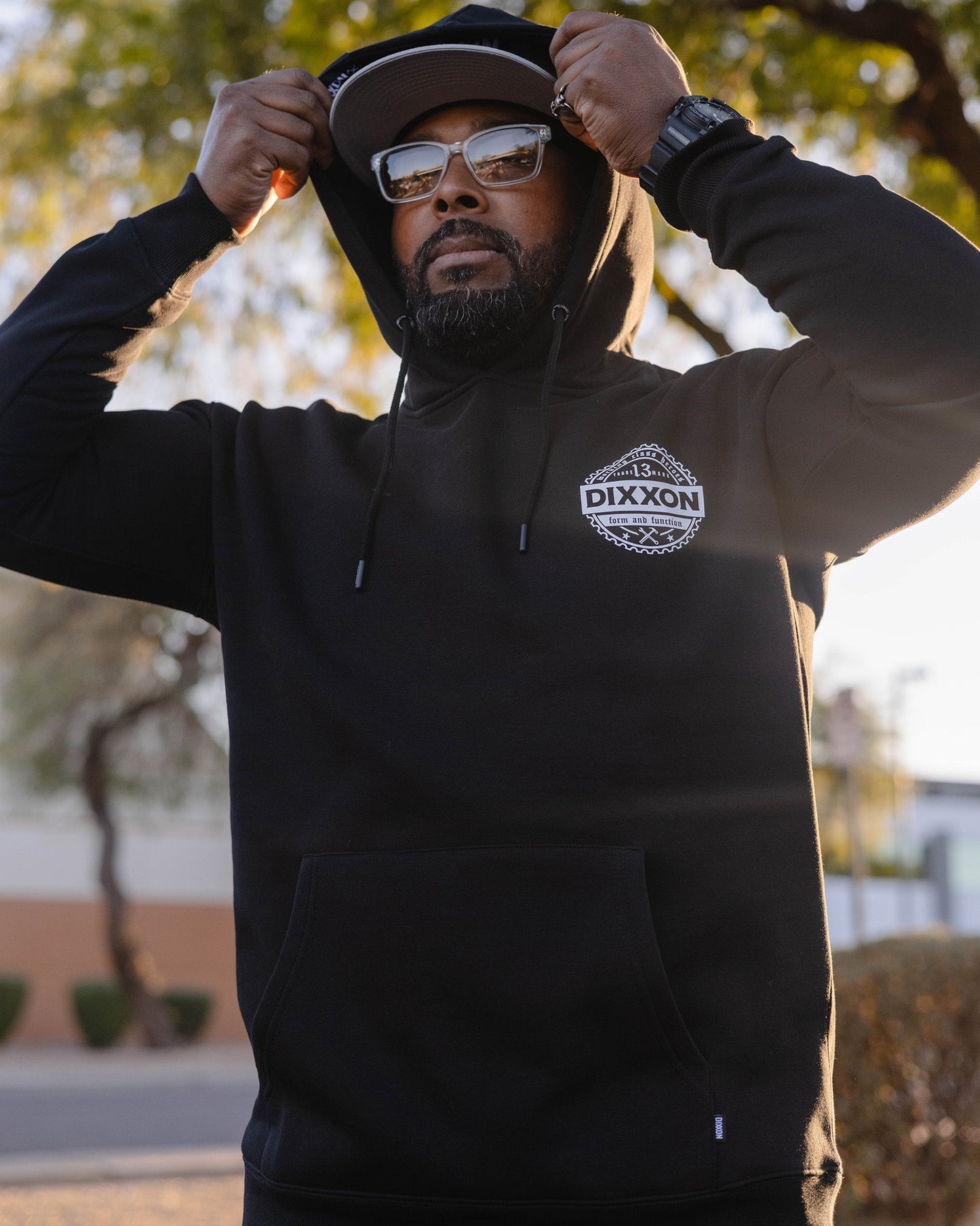 White Working Class Gear Pullover Hoodie - Black