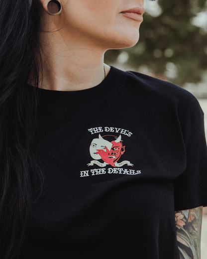 Women's Devil Is In The Details Crop Top - Black